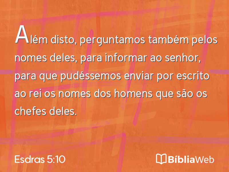 Esdras 5:10 em imagem para compartilhar