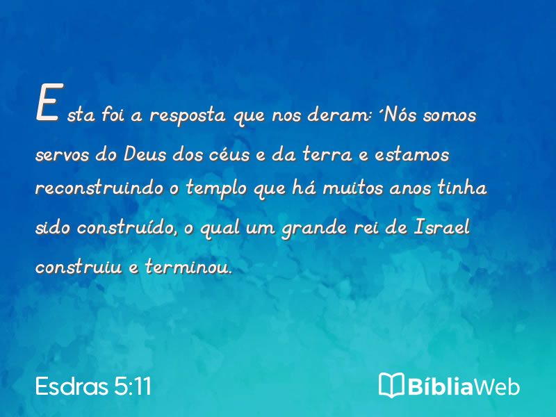 Esdras 5:11 em imagem para compartilhar