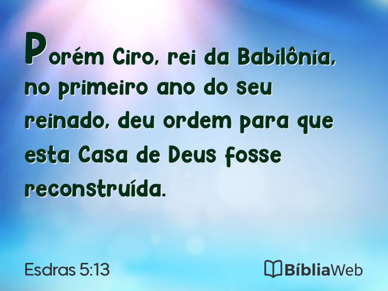 Esdras 5:13 em imagem para compartilhar