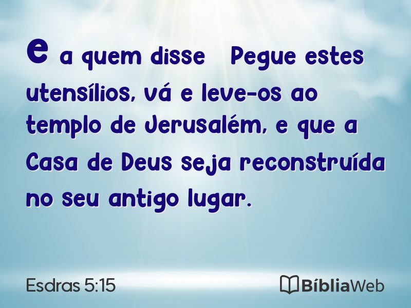 Esdras 5:15 em imagem para compartilhar