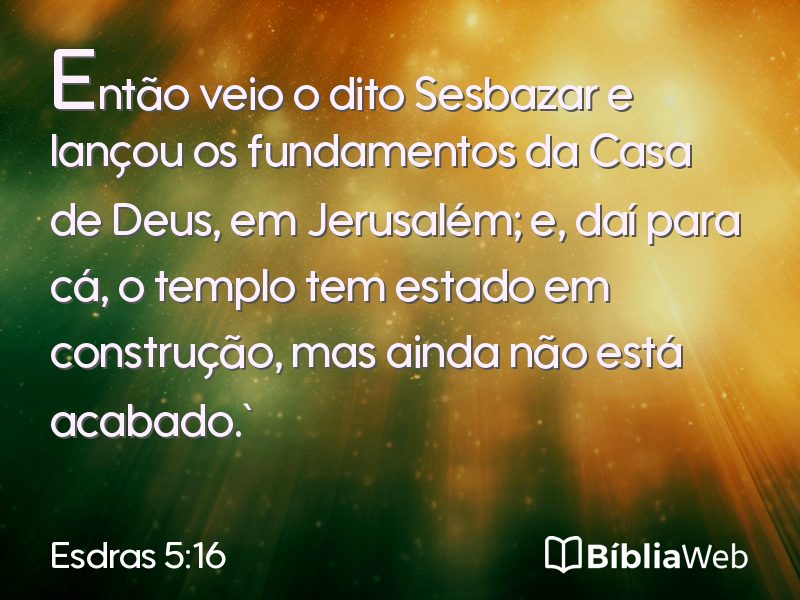 Esdras 5:16 em imagem para compartilhar