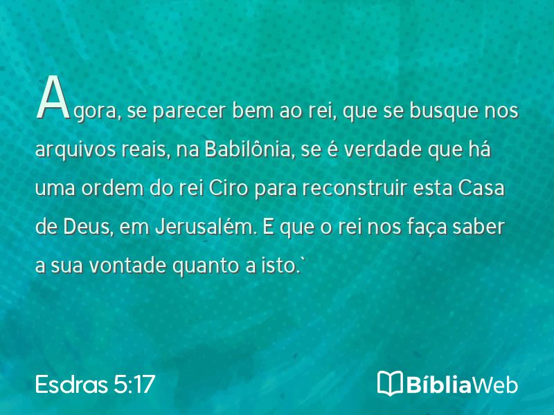 Esdras 5:17 em imagem para compartilhar