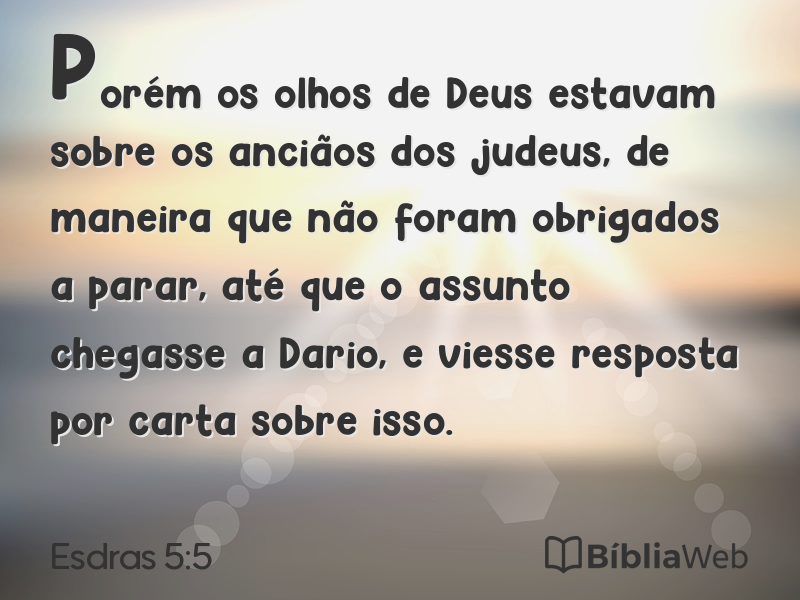 Esdras 5:5 em imagem para compartilhar