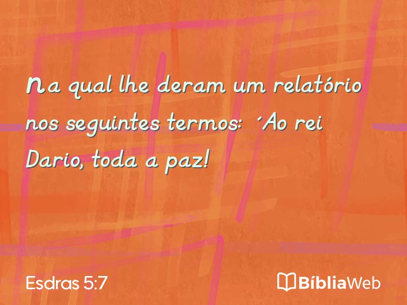 Esdras 5:7 em imagem para compartilhar