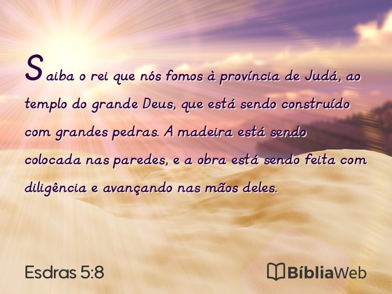 Esdras 5:8 em imagem para compartilhar