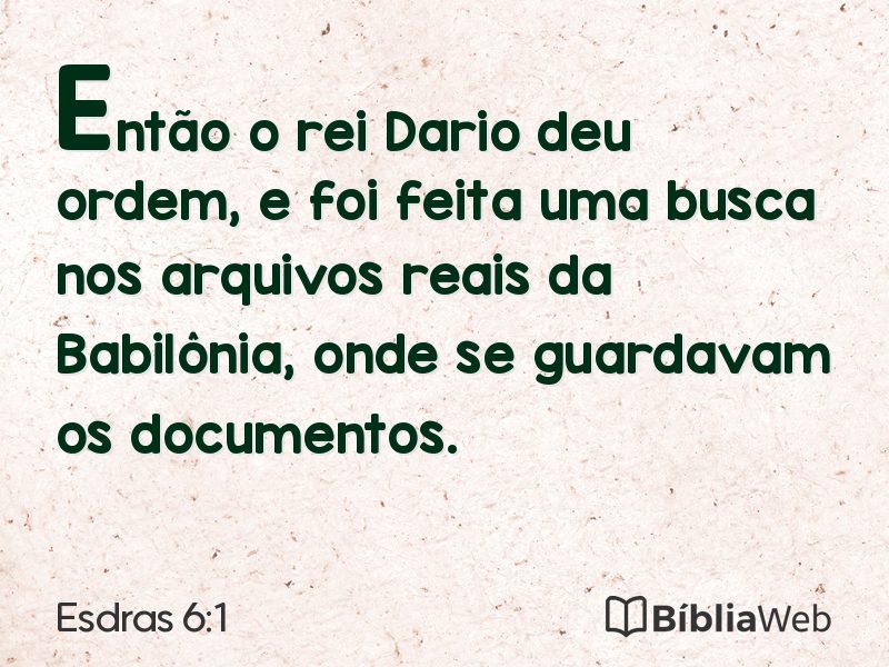 Esdras 6:1 em imagem para compartilhar