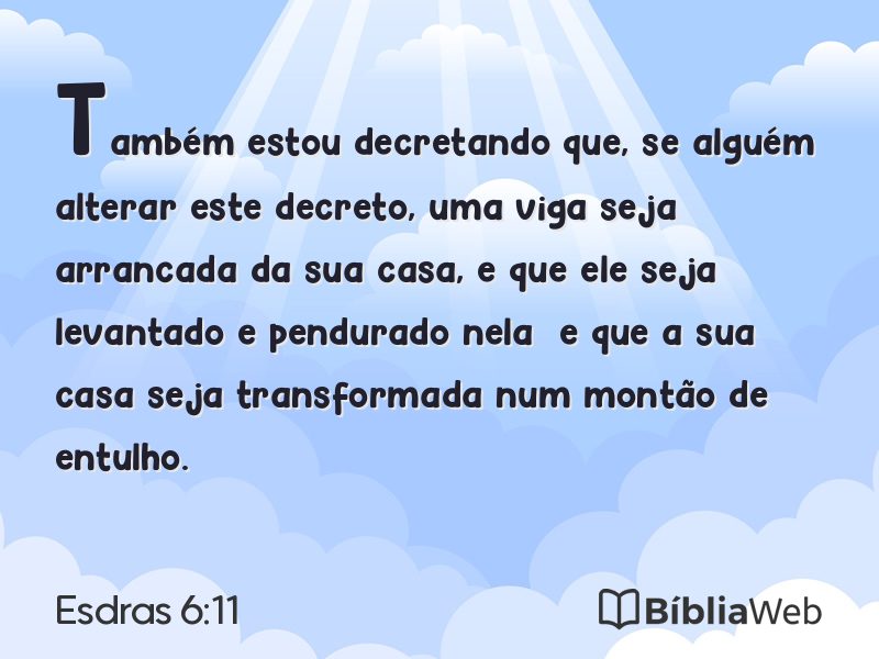 Esdras 6:11 em imagem para compartilhar