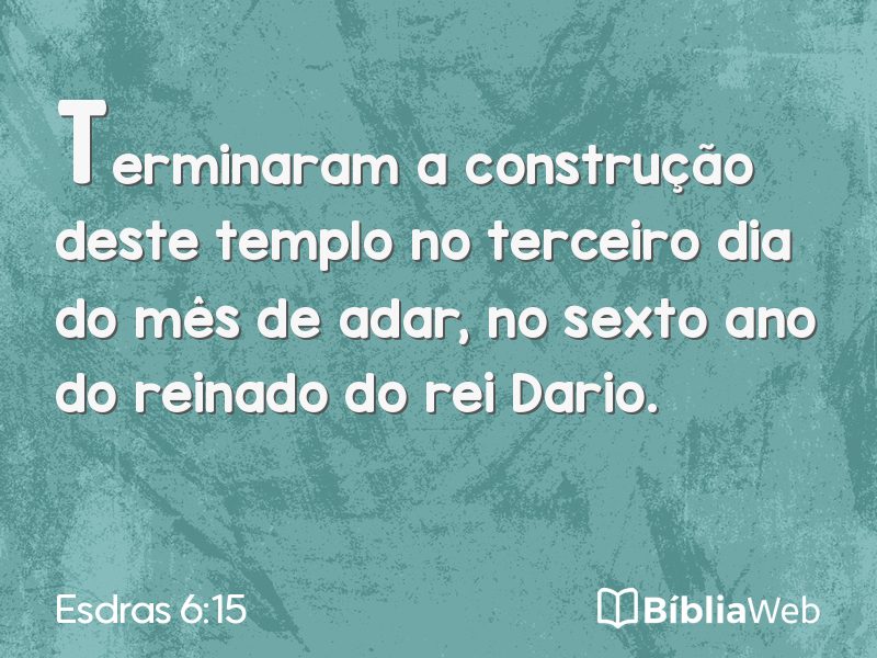 Esdras 6:15 em imagem para compartilhar