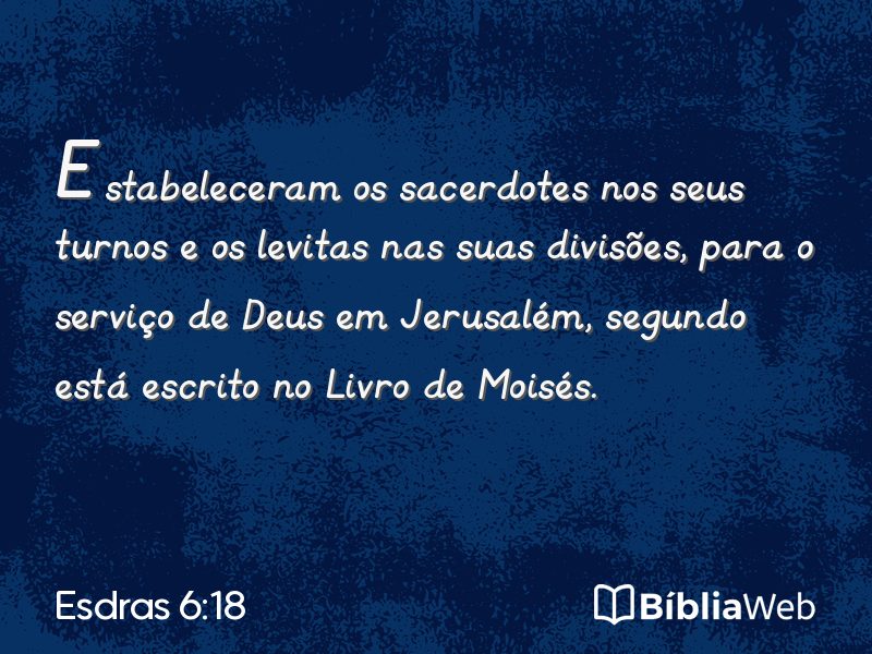 Esdras 6:18 em imagem para compartilhar