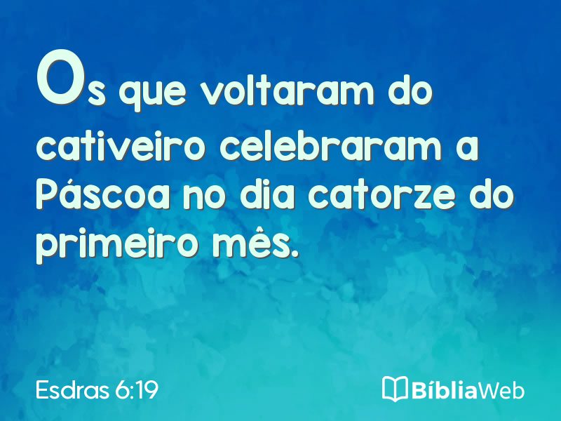 Esdras 6:19 em imagem para compartilhar