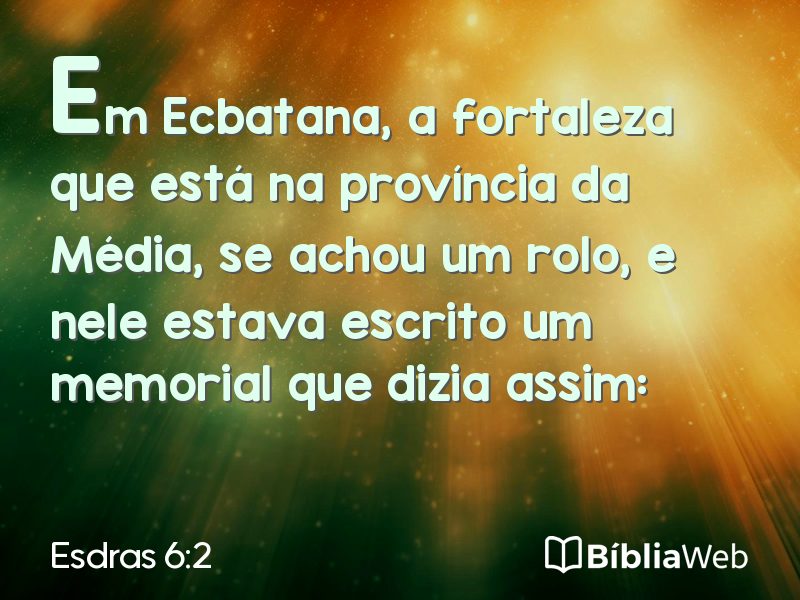 Esdras 6:2 em imagem para compartilhar