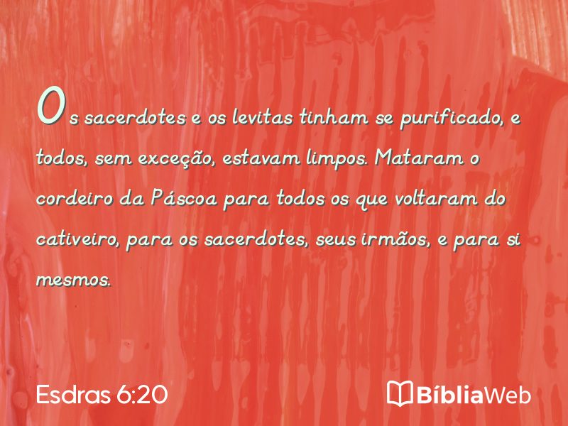 Esdras 6:20 em imagem para compartilhar
