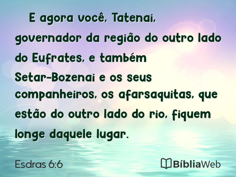 Esdras 6:6 em imagem para compartilhar