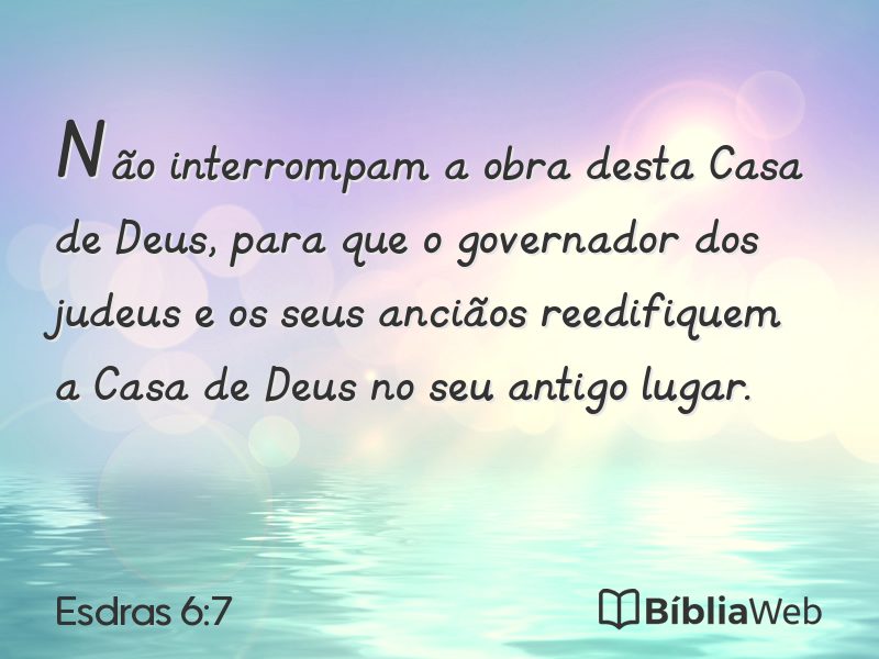 Esdras 6:7 em imagem para compartilhar