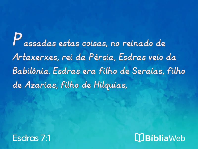 Esdras 7:1 em imagem para compartilhar