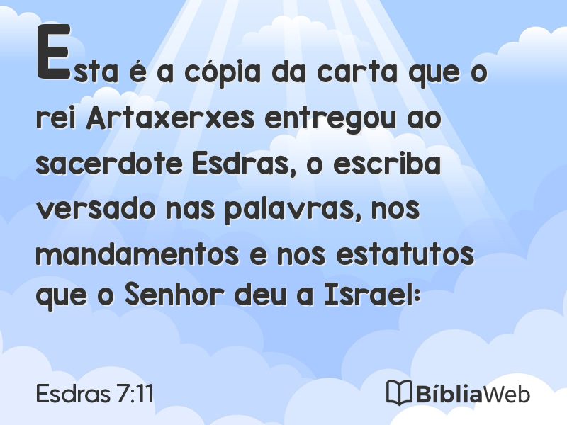 Esdras 7:11 em imagem para compartilhar