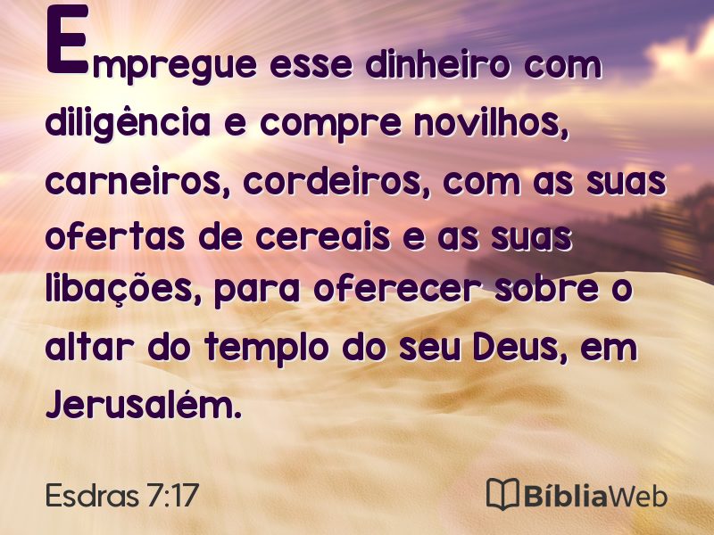 Esdras 7:17 em imagem para compartilhar