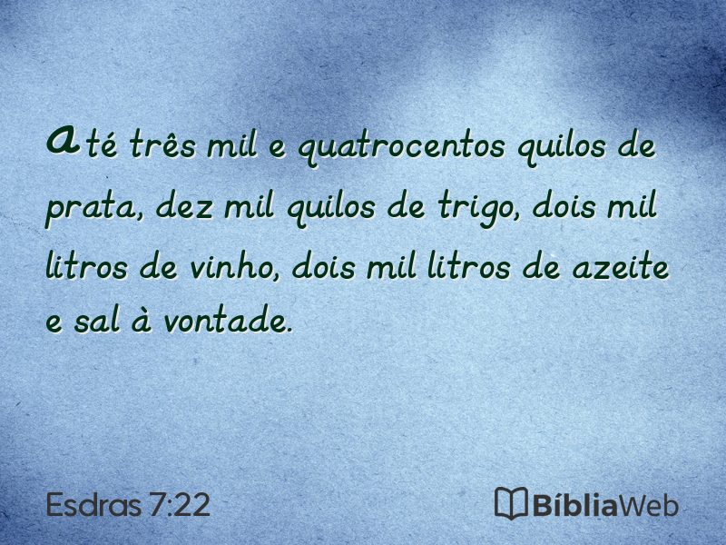 Esdras 7:22 em imagem para compartilhar