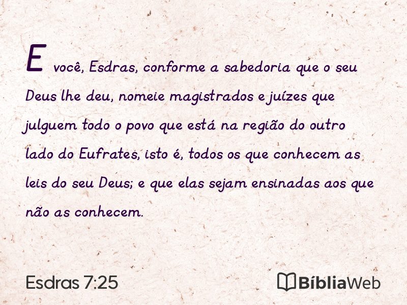 Esdras 7:25 em imagem para compartilhar