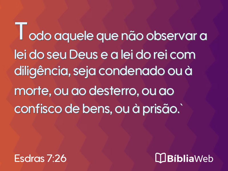 Esdras 7:26 em imagem para compartilhar