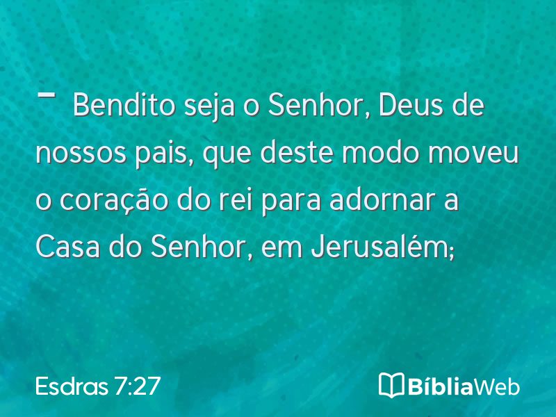 Esdras 7:27 em imagem para compartilhar