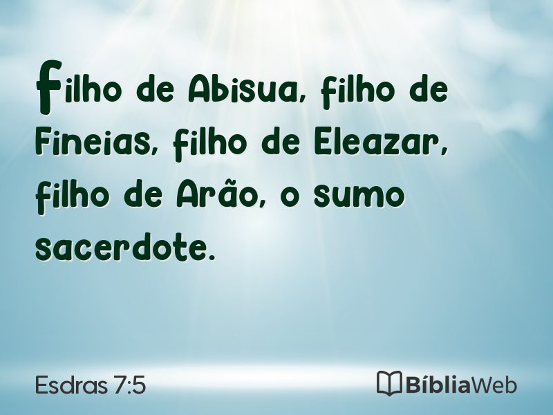 Esdras 7:5 em imagem para compartilhar