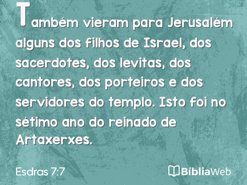 Esdras 7:7 em imagem para compartilhar