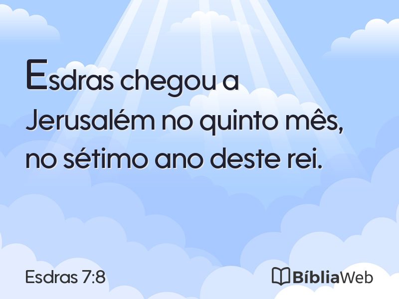 Esdras 7:8 em imagem para compartilhar
