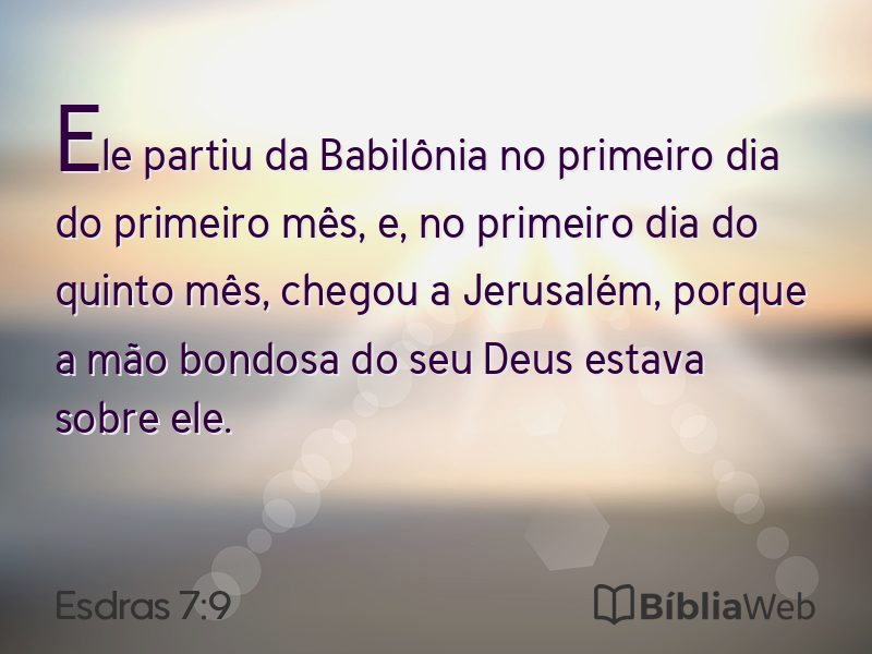 Esdras 7:9 em imagem para compartilhar