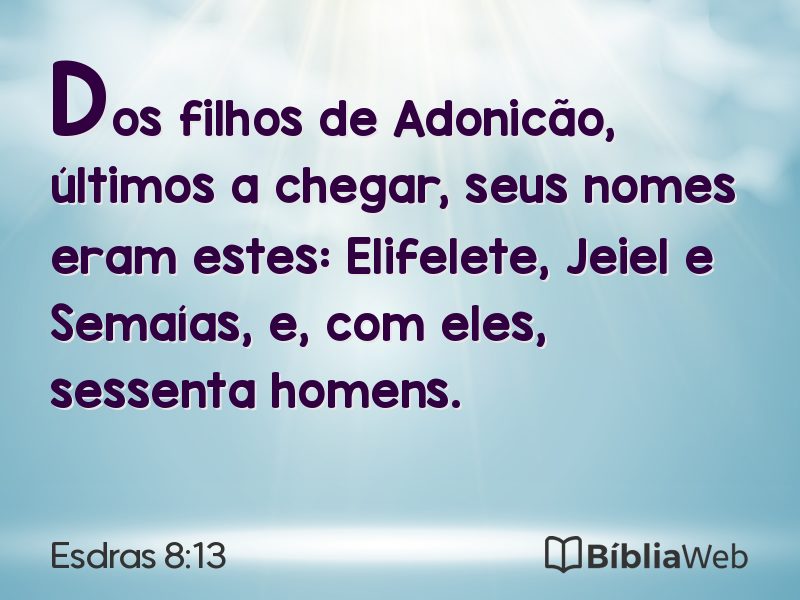 Esdras 8:13 em imagem para compartilhar
