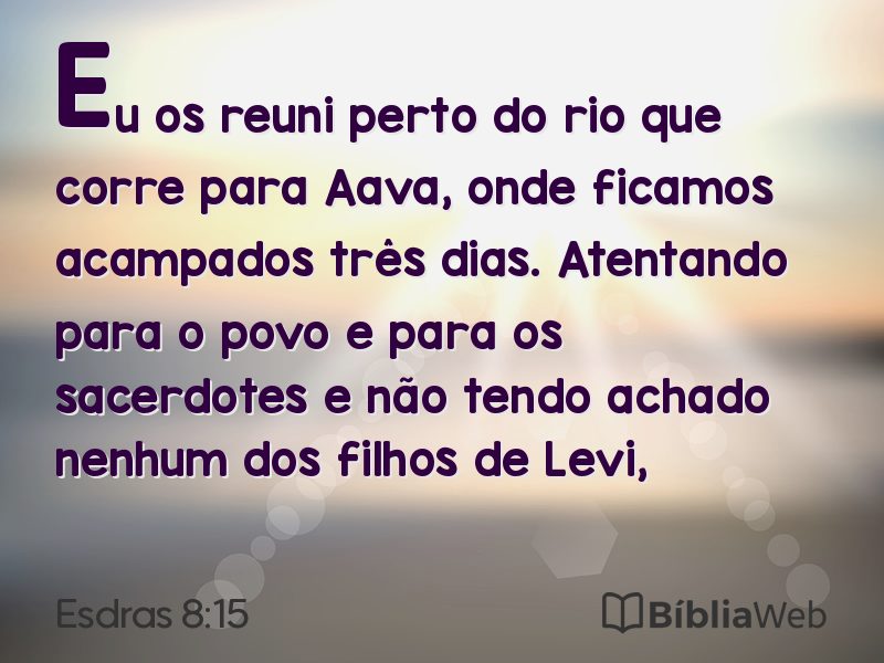 Esdras 8:15 em imagem para compartilhar