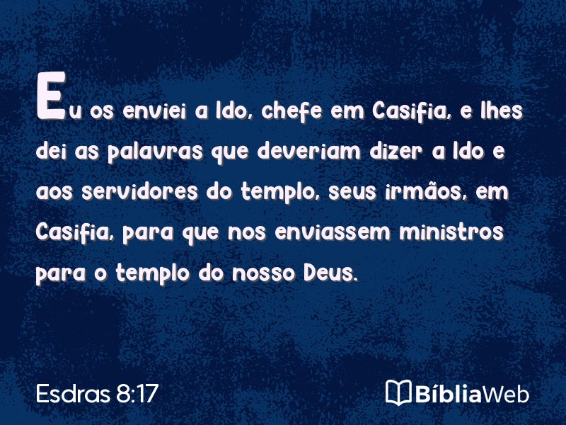 Esdras 8:17 em imagem para compartilhar