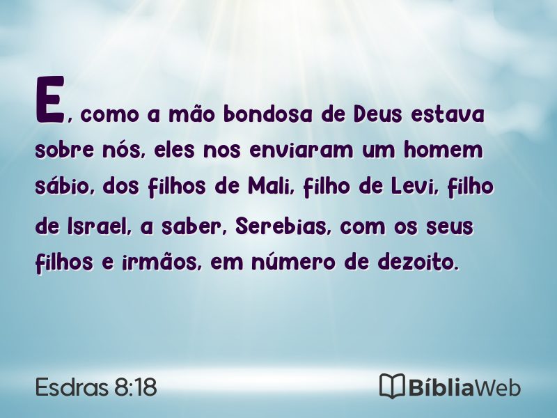 Esdras 8:18 em imagem para compartilhar