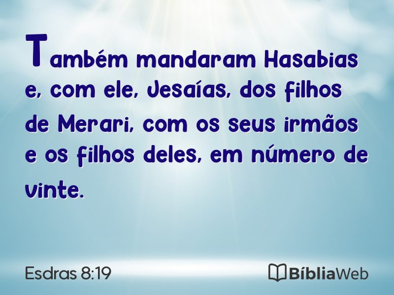 Esdras 8:19 em imagem para compartilhar