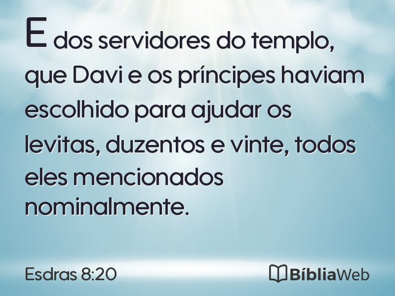Esdras 8:20 em imagem para compartilhar