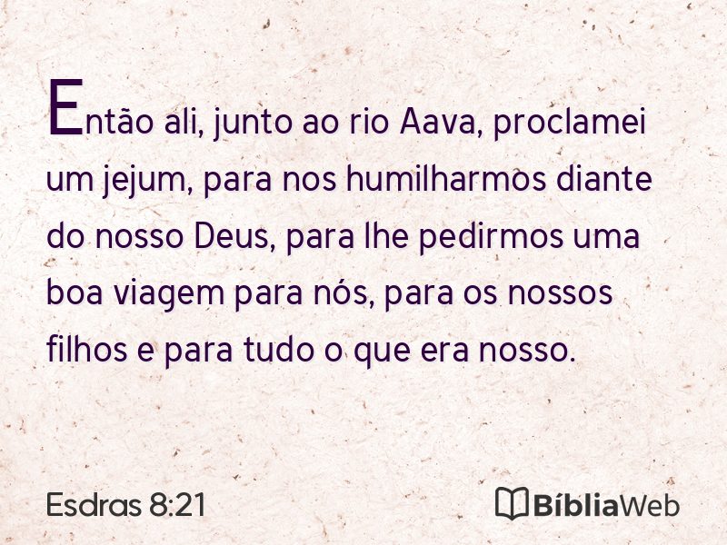 Esdras 8:21 em imagem para compartilhar