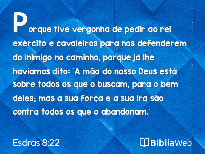 Esdras 8:22 em imagem para compartilhar