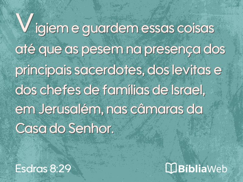 Esdras 8:29 em imagem para compartilhar