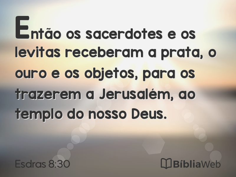 Esdras 8:30 em imagem para compartilhar