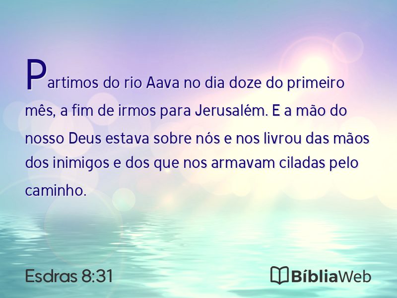 Esdras 8:31 em imagem para compartilhar