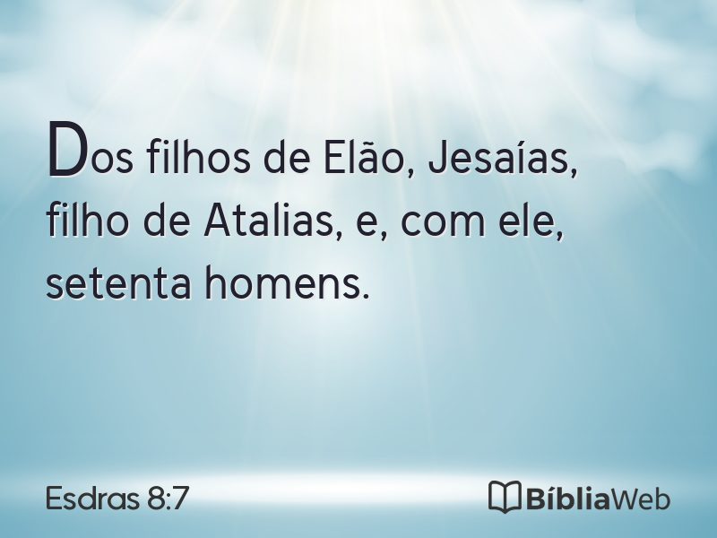 Esdras 8:7 em imagem para compartilhar