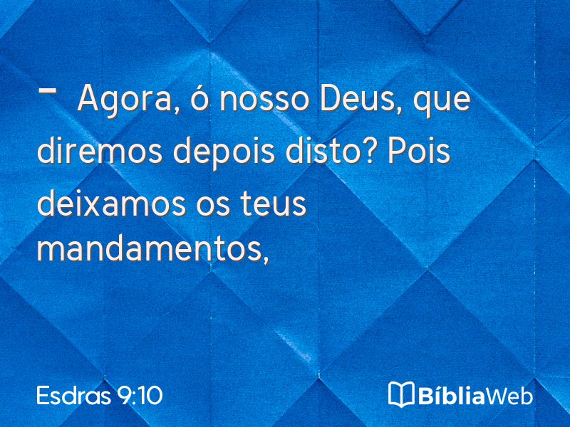 Esdras 9:10 em imagem para compartilhar