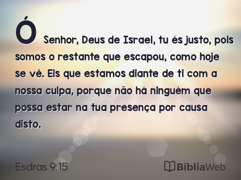 Esdras 9:15 em imagem para compartilhar