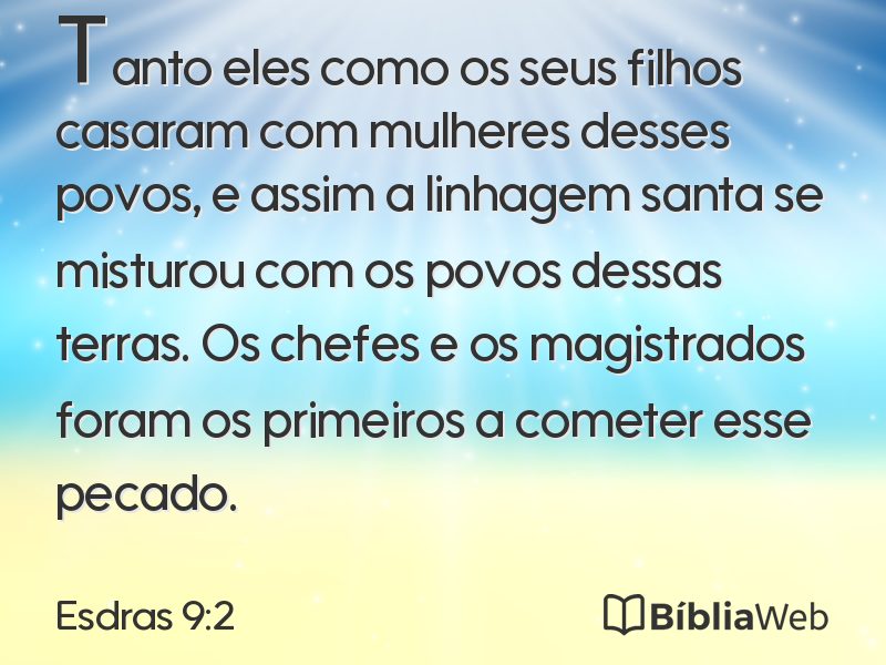 Esdras 9:2 em imagem para compartilhar