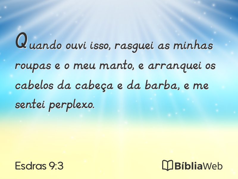 Esdras 9:3 em imagem para compartilhar