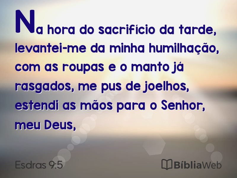 Esdras 9:5 em imagem para compartilhar