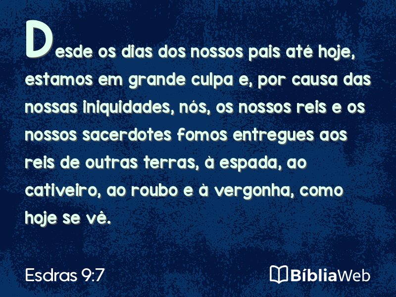 Esdras 9:7 em imagem para compartilhar