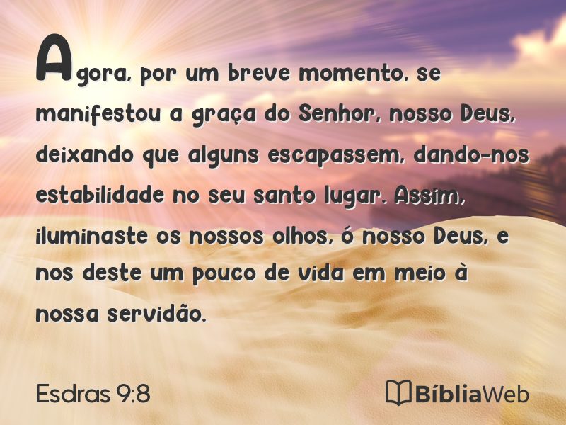 Esdras 9:8 em imagem para compartilhar