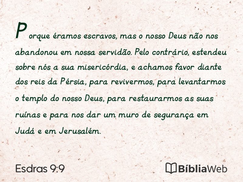 Esdras 9:9 em imagem para compartilhar
