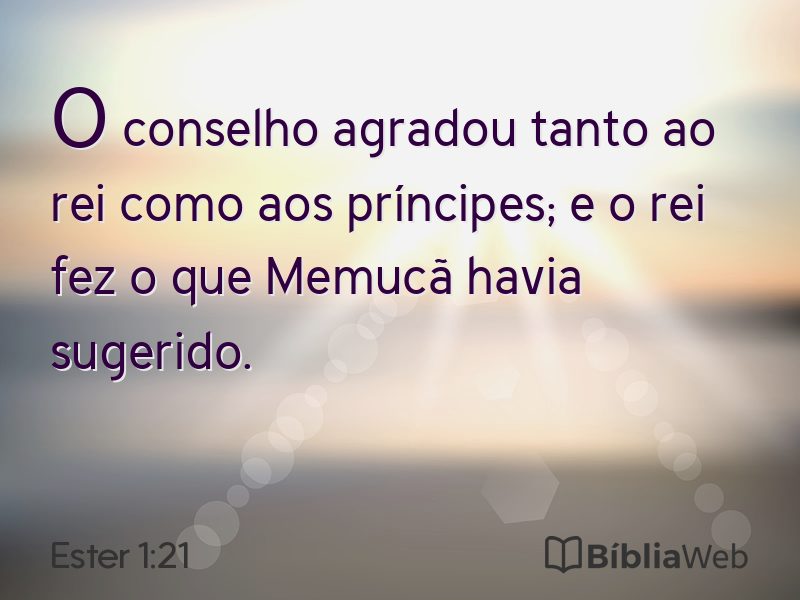 Ester 1:21 em imagem para compartilhar